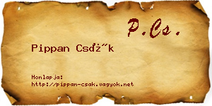 Pippan Csák névjegykártya